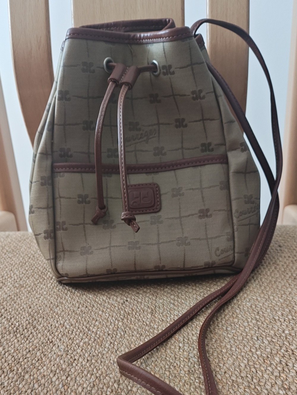 Vintage Courreges Monogram Bucket Bag